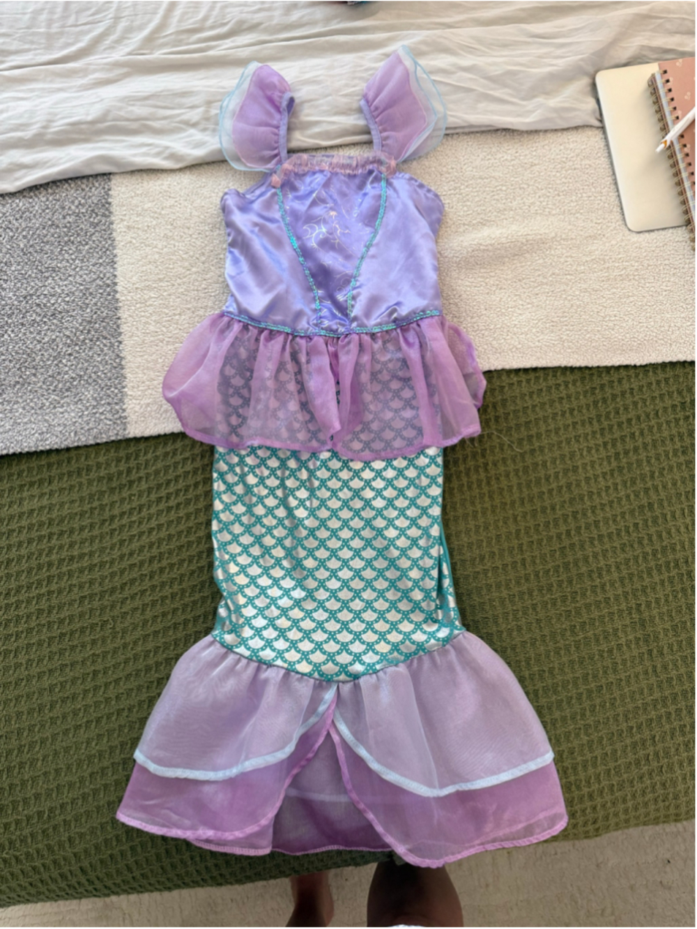 Girls Mermaid Costume One Size Purple Blue